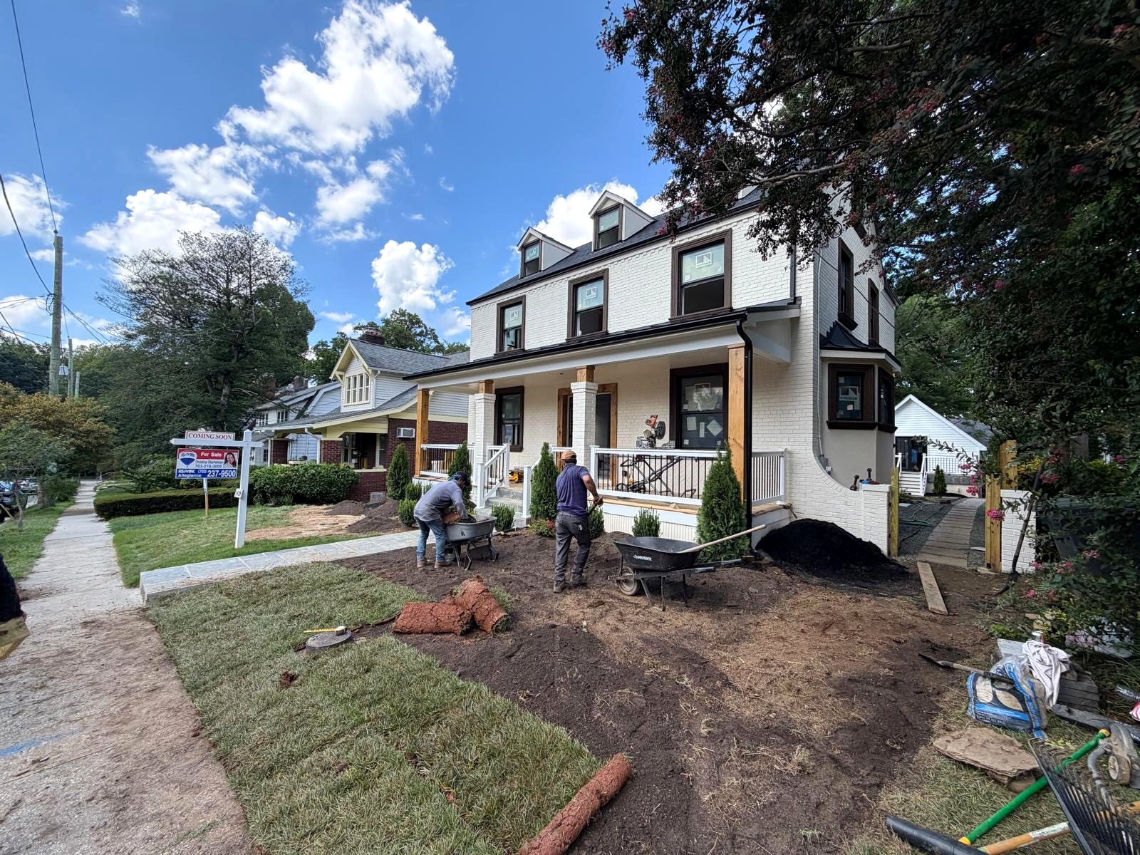 Grading and soil prep with our crew